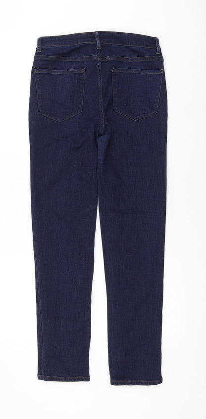 Incorporate Wear Womens Blue Cotton Straight Jeans Size 30 in L30 in Regular Zip