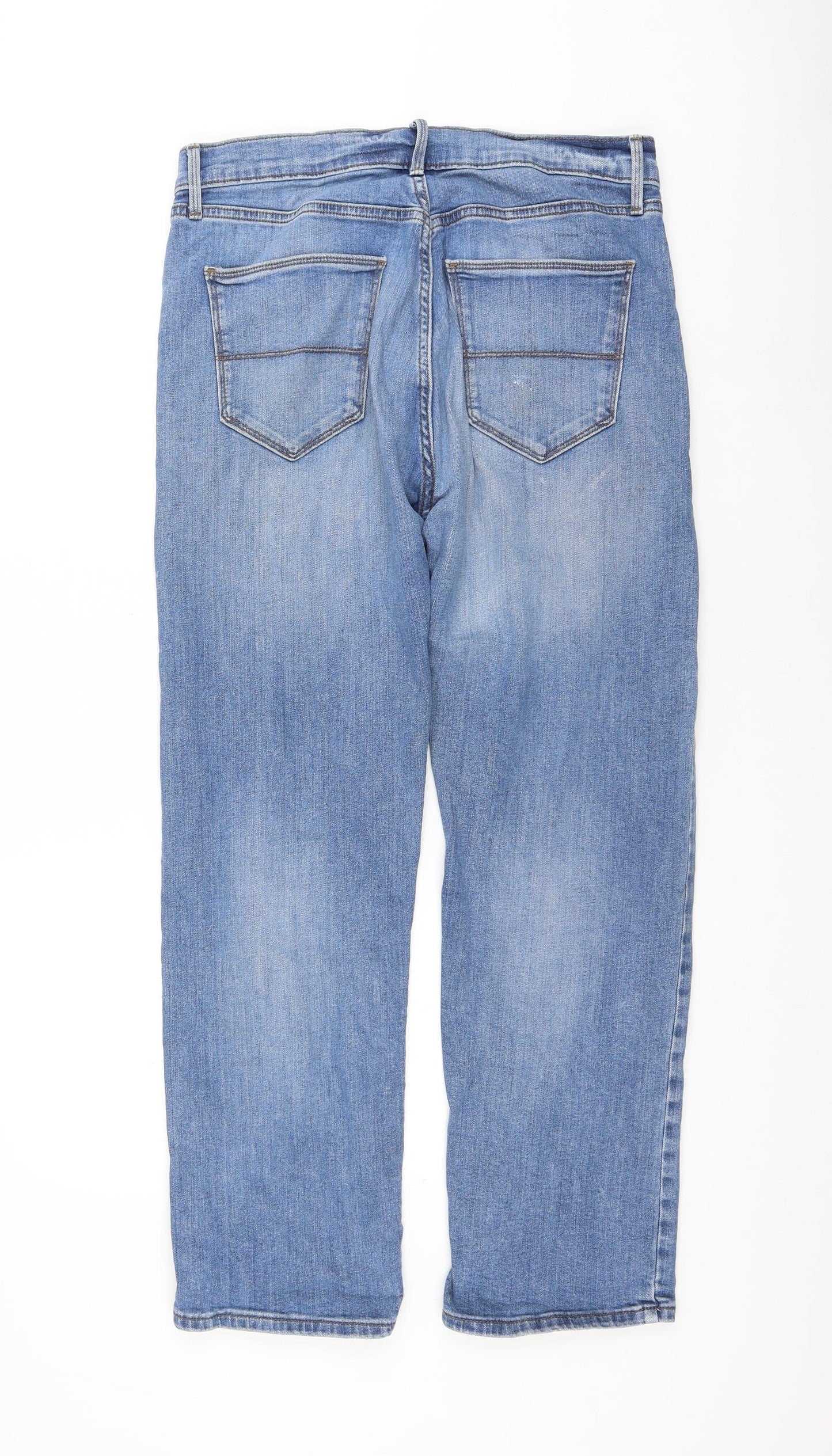 Womens UK Size 32 in Marks and Spencer Regular Fit Straight Blue Jeans