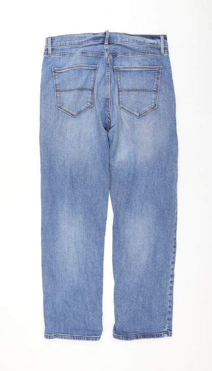 Womens UK Size 32 in Marks and Spencer Regular Fit Straight Blue Jeans