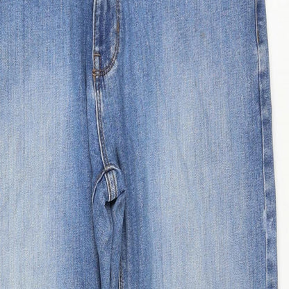 Womens UK Size 32 in Marks and Spencer Regular Fit Straight Blue Jeans