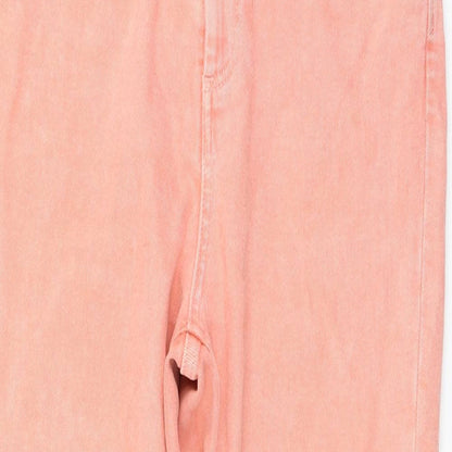 ASOS Womens Pink Cotton Straight Jeans Size 30 in L32 in Regular Zip
