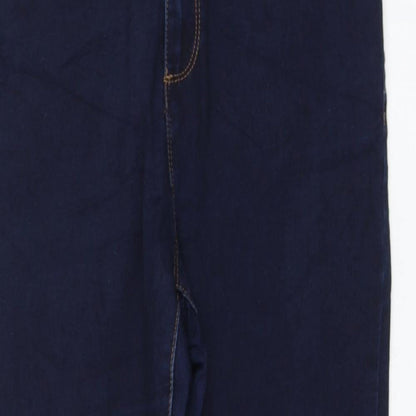 Preworn Womens Blue Polyester Skinny Jeans Size 32 in L25 in Regular Zip