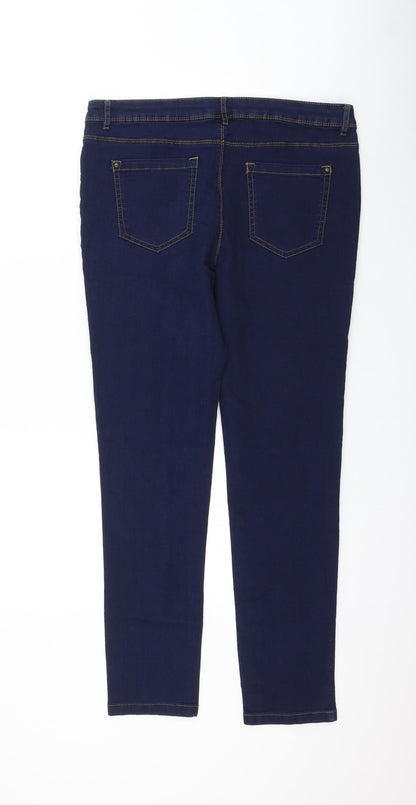 Koton Womens Blue Cotton Skinny Jeans Size 32 in L30 in Regular Zip