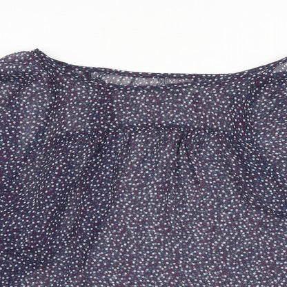 Womens UK Size M Soaked in Luxury Blue Basic Blouse