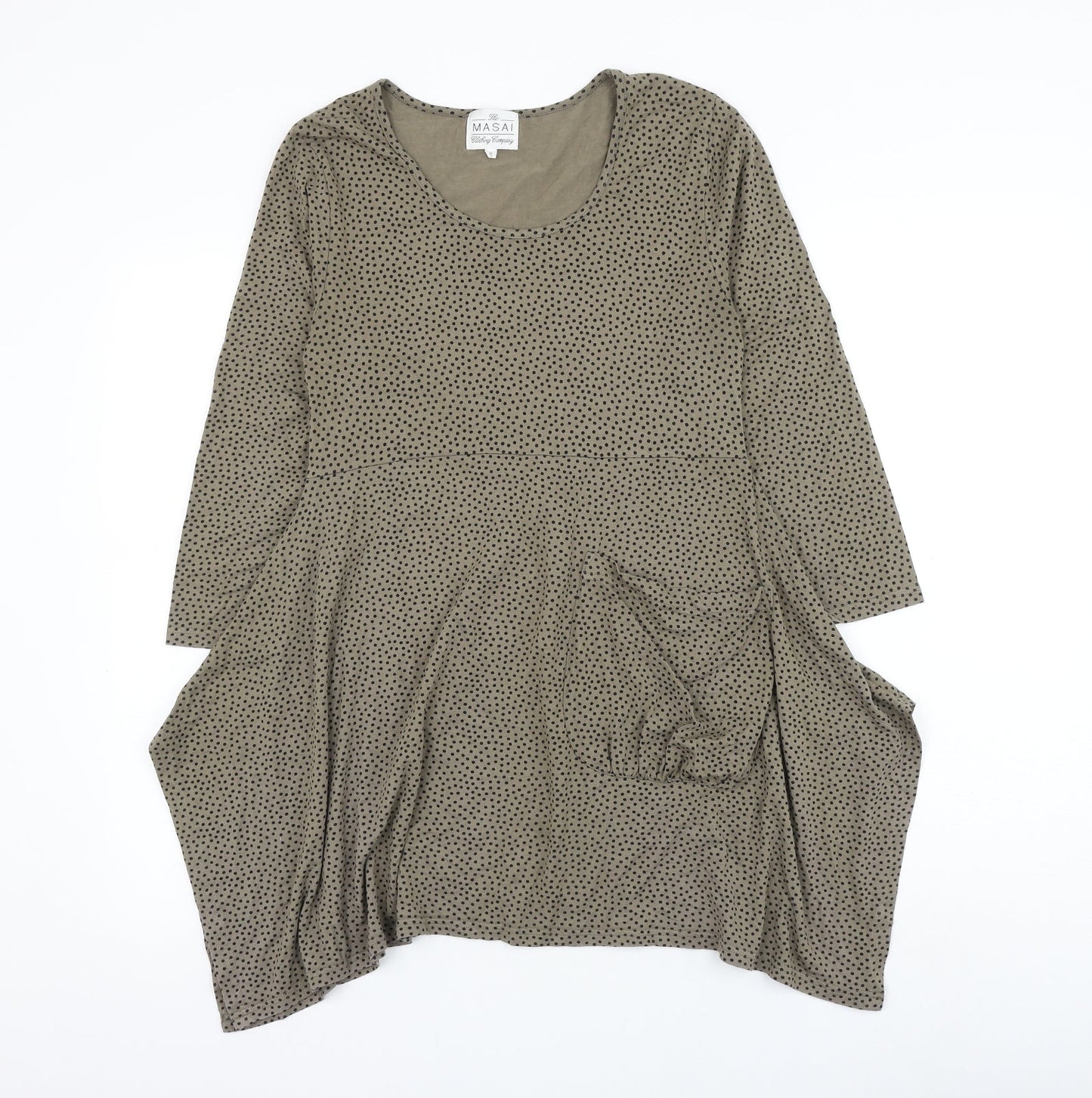 Womens UK Size S Masai Brown Tunic Blouse