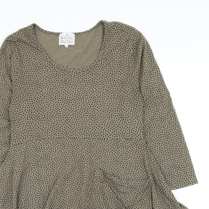 Womens UK Size S Masai Brown Tunic Blouse