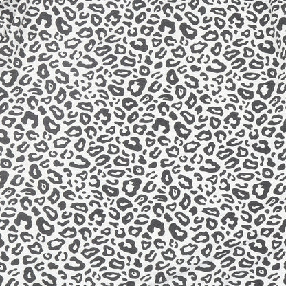 (th Avenue Womens Grey Animal Print Cotton Pullover Sweatshirt Size L Pullover - Leopard Print