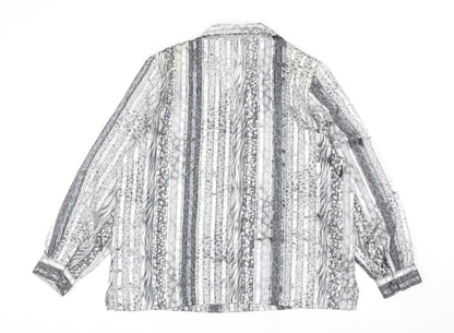 Womens UK Size 12 Alia Silver Basic Button-Up