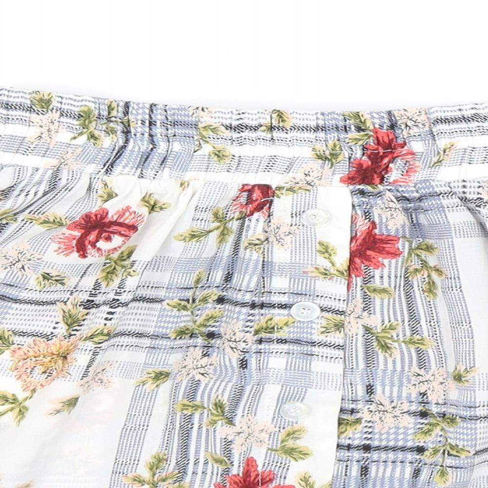 OHS Clothing Womens Multicoloured Plaid Polyester Skater Skirt Size S - Floral Print