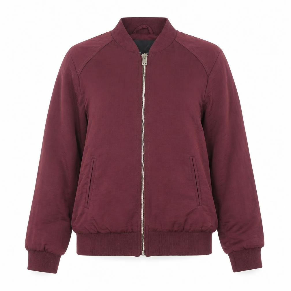Womens UK Size 4 New Look Purple Bomber Jacket
