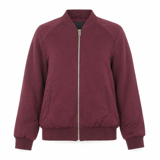 Womens UK Size 4 New Look Purple Bomber Jacket