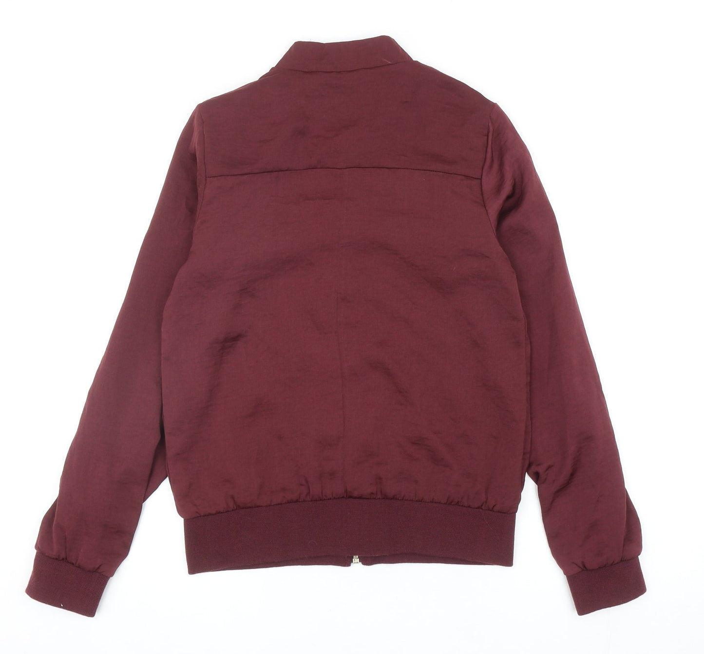 Womens UK Size 4 New Look Purple Bomber Jacket