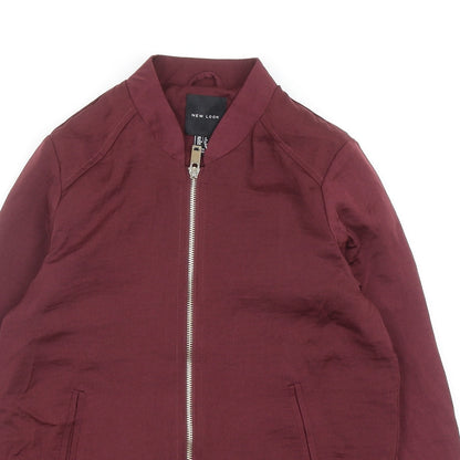 Womens UK Size 4 New Look Purple Bomber Jacket