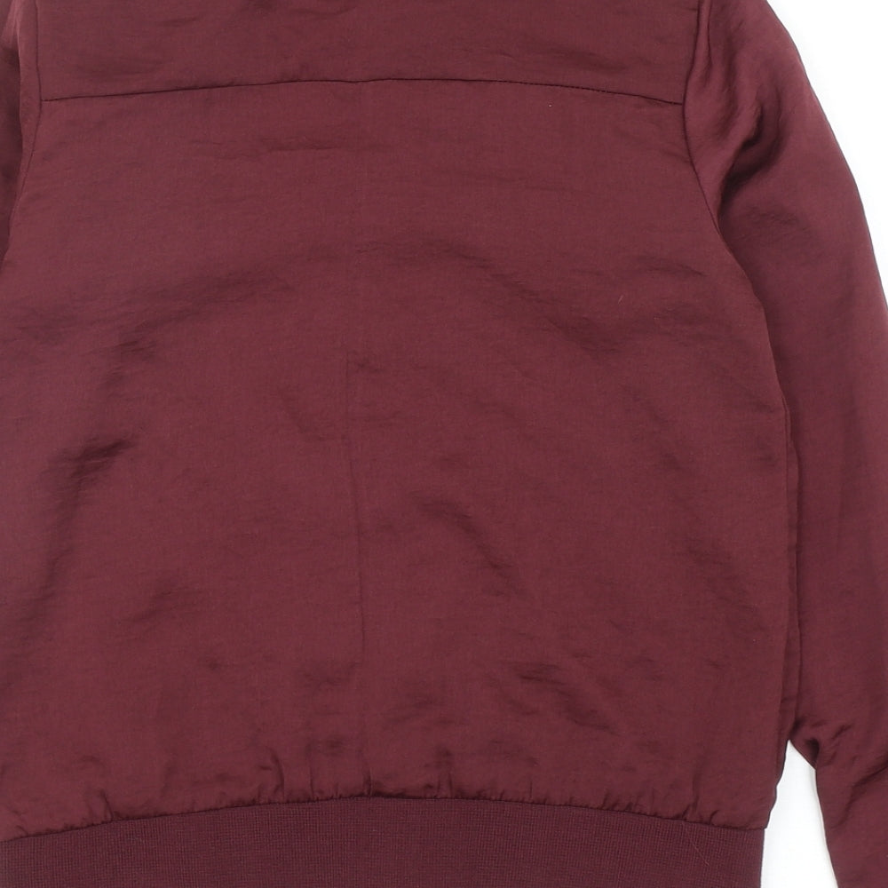 Womens UK Size 4 New Look Purple Bomber Jacket