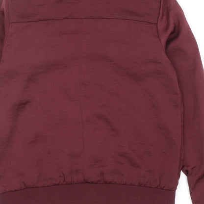 Womens UK Size 4 New Look Purple Bomber Jacket