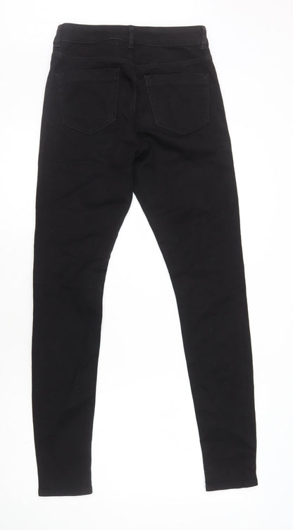 ASOS Womens Black Cotton Skinny Jeans Size 8 L31 in Regular Zip