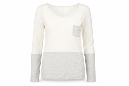 Womens UK Size XS MARBLE Ivory Basic T-Shirt