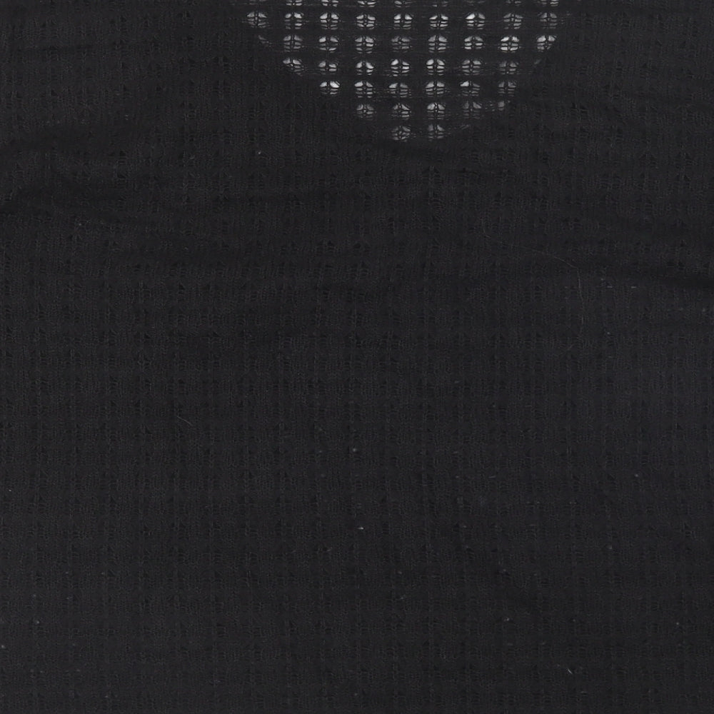 Cachon Womens Black Polyacrylate Fibre Basic T-Shirt Size M V-Neck