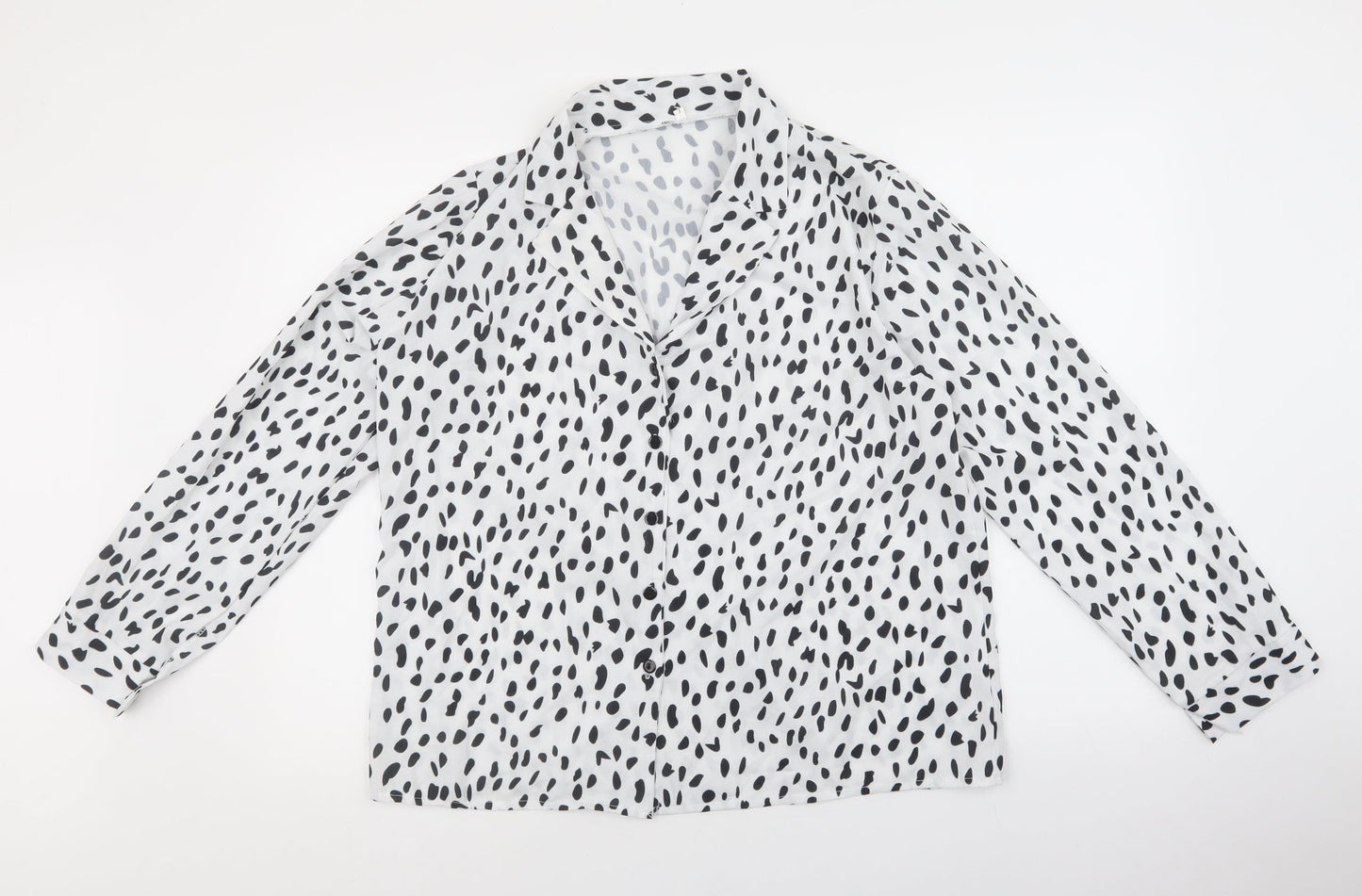 Womens UK Size L Preworn White Basic Blouse