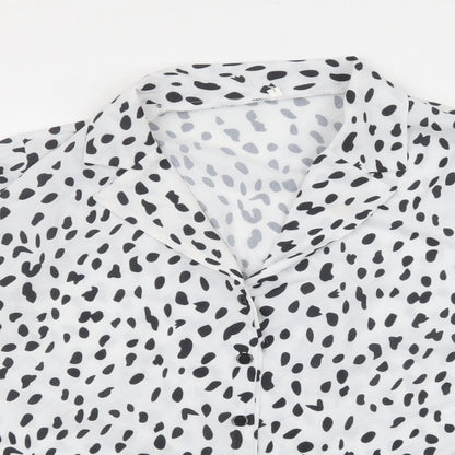Womens UK Size L Preworn White Basic Blouse