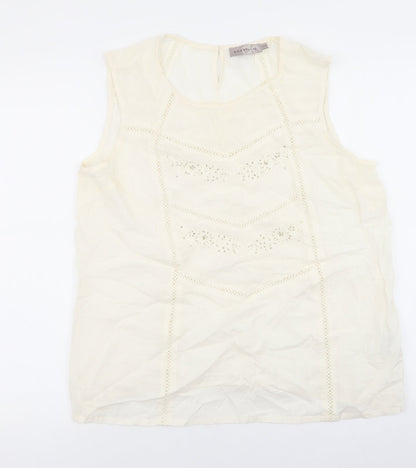 Womens UK Size 14 Amaryllis Ivory Basic Tank