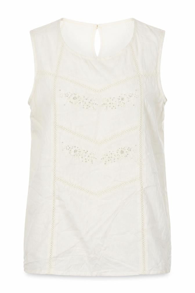 Womens UK Size 14 Amaryllis Ivory Basic Tank