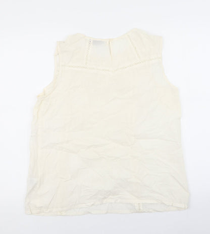Womens UK Size 14 Amaryllis Ivory Basic Tank