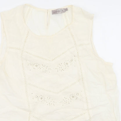 Womens UK Size 14 Amaryllis Ivory Basic Tank