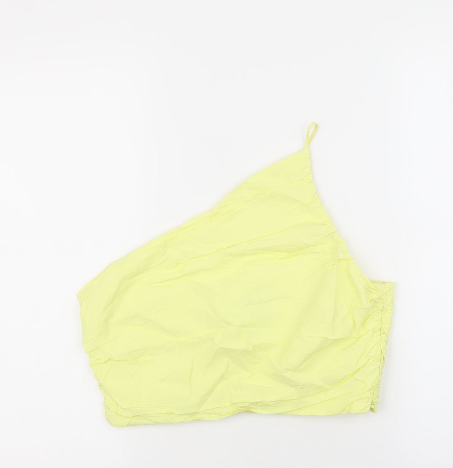 Womens UK Size L Zara Yellow Cropped Tank