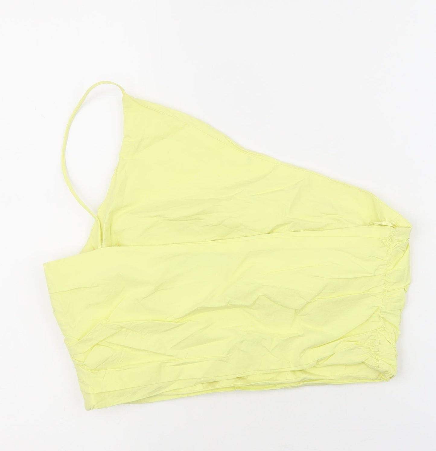 Womens UK Size L Zara Yellow Cropped Tank