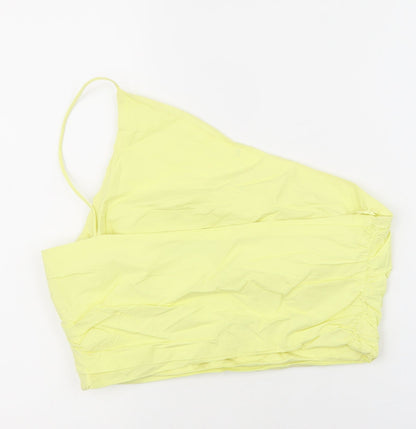 Womens UK Size L Zara Yellow Cropped Tank