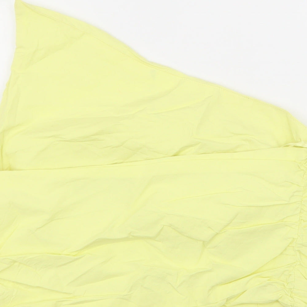 Womens UK Size L Zara Yellow Cropped Tank