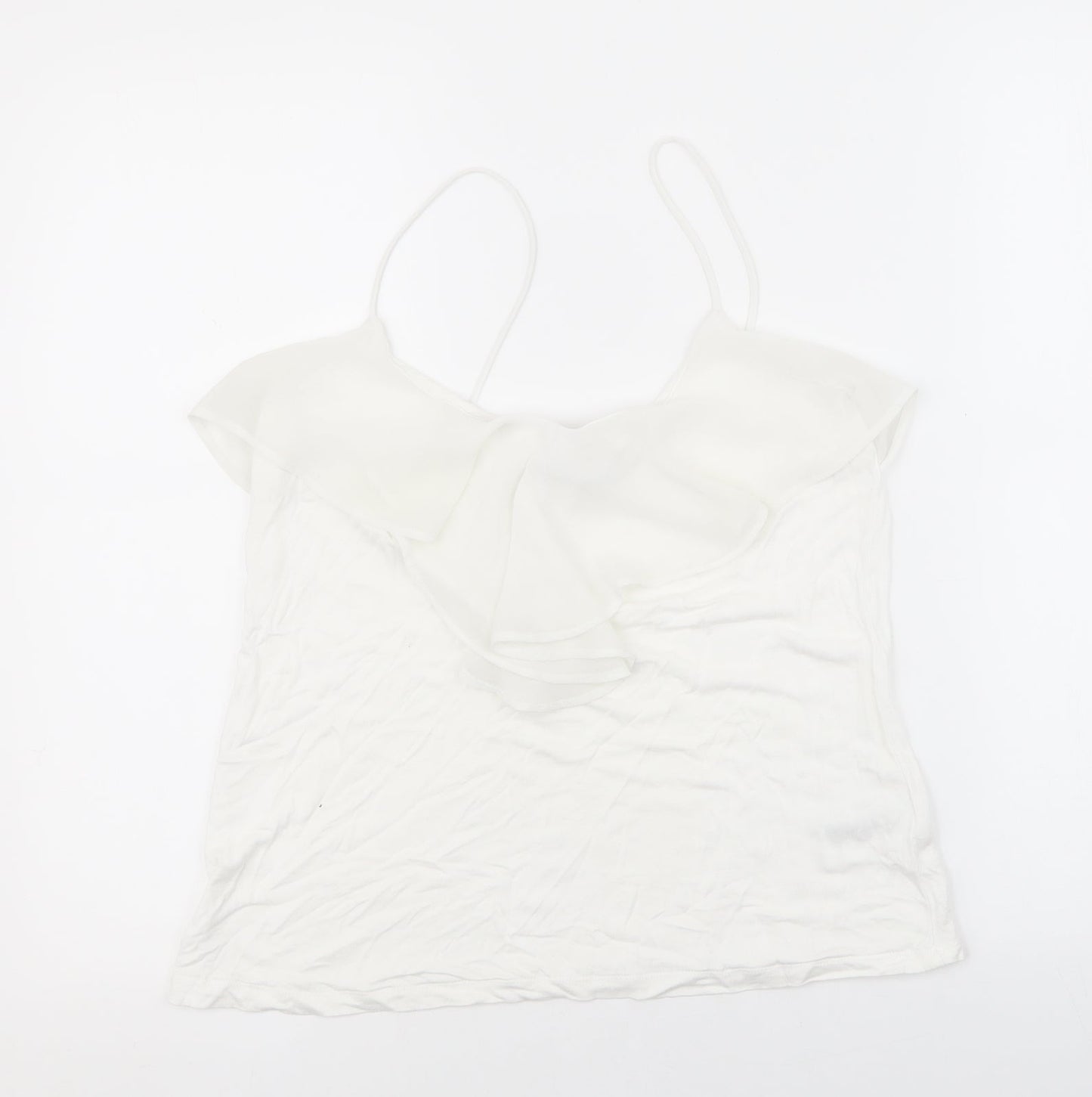 Womens UK Size L H&M White Basic Tank