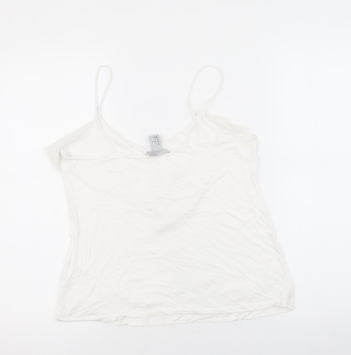 Womens UK Size L H&M White Basic Tank