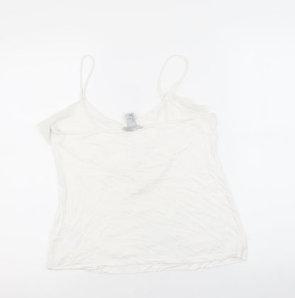 Womens UK Size L H&M White Basic Tank