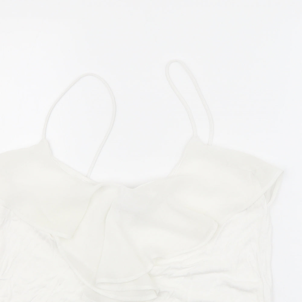 Womens UK Size L H&M White Basic Tank