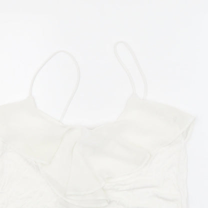 Womens UK Size L H&M White Basic Tank