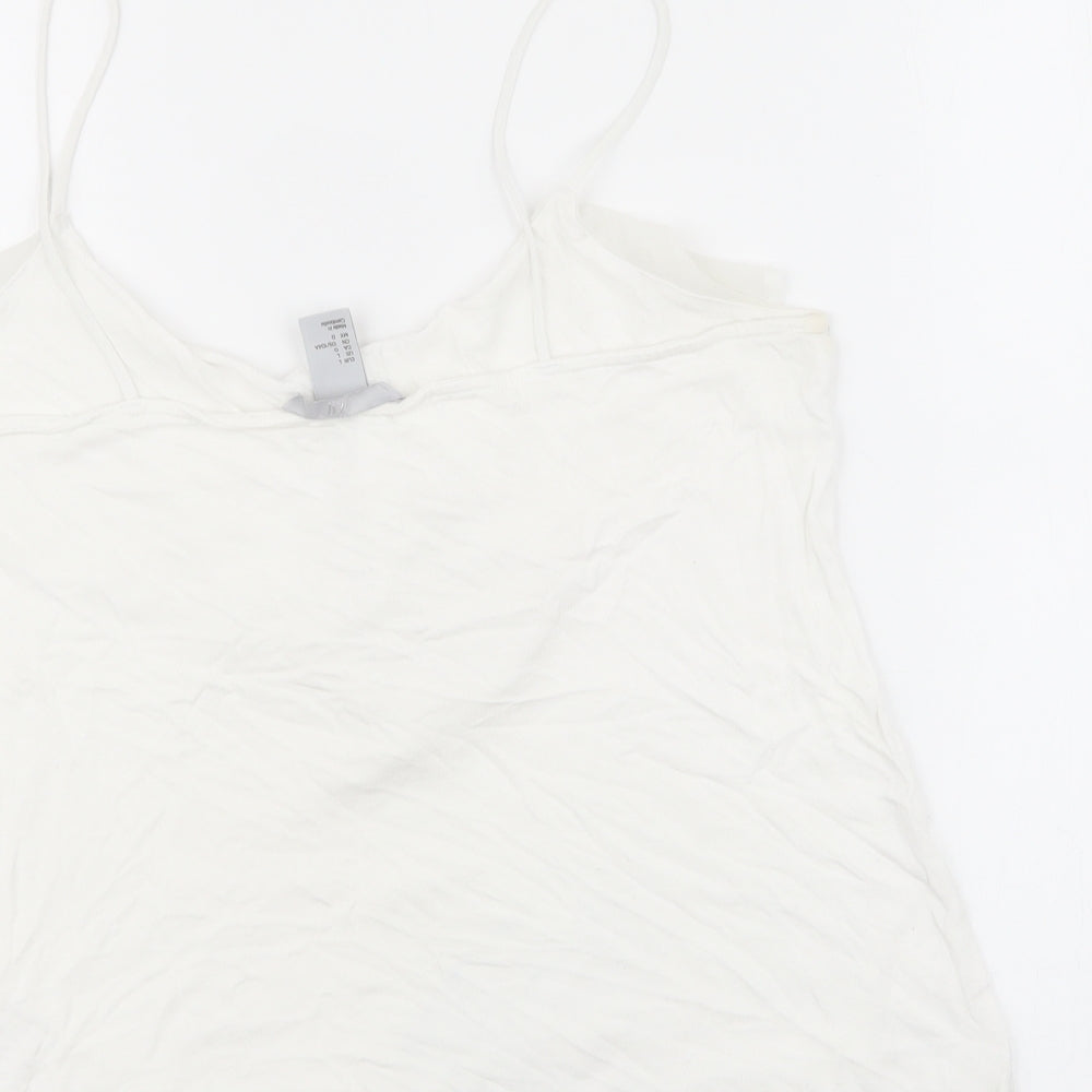 Womens UK Size L H&M White Basic Tank