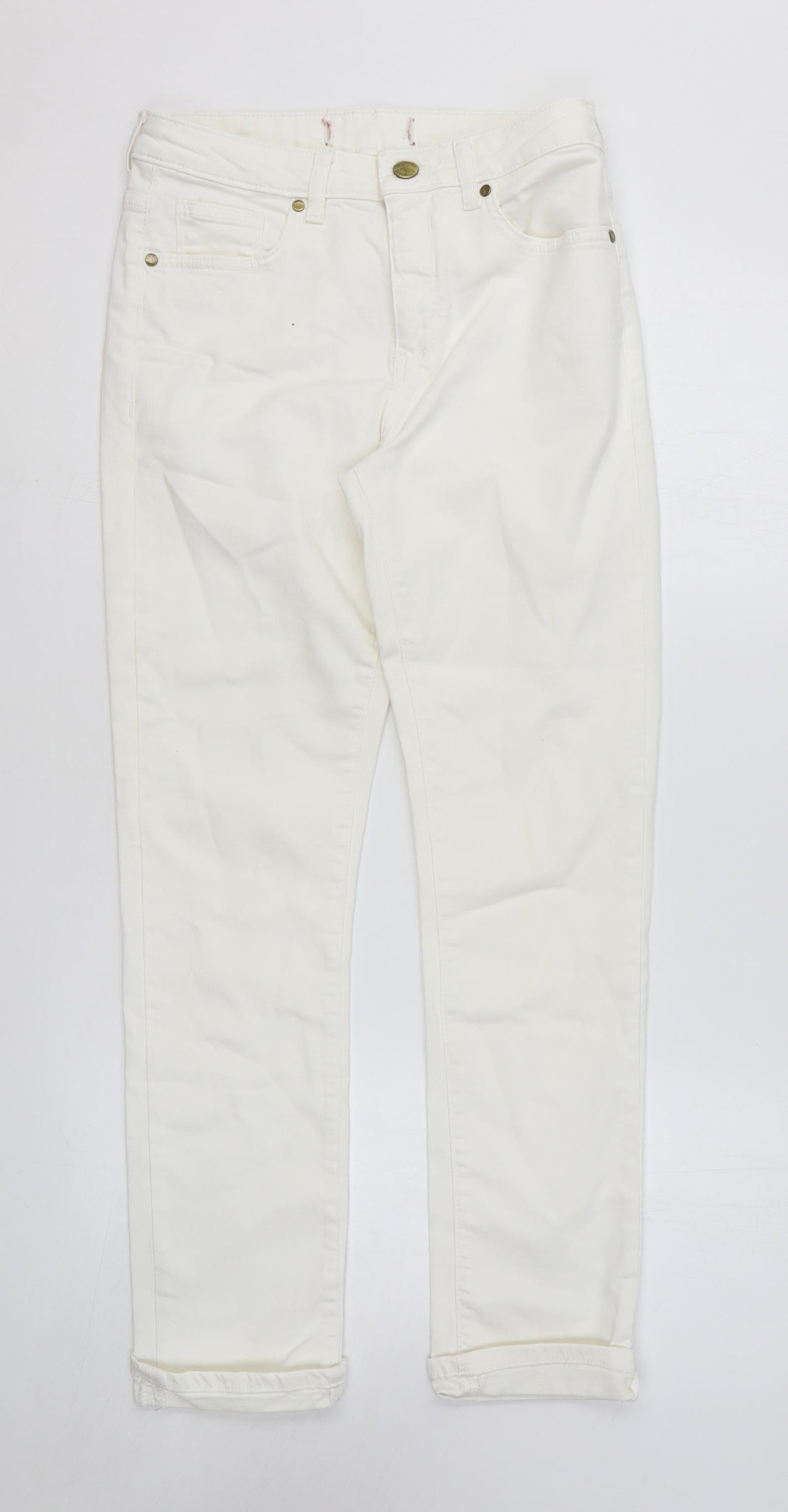 Womens UK Size 8 Wallis Regular Fit Skinny White Jeans