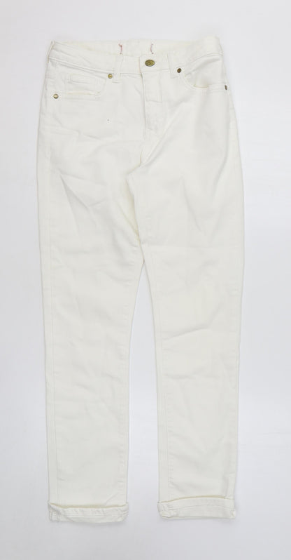 Womens UK Size 8 Wallis Regular Fit Skinny White Jeans