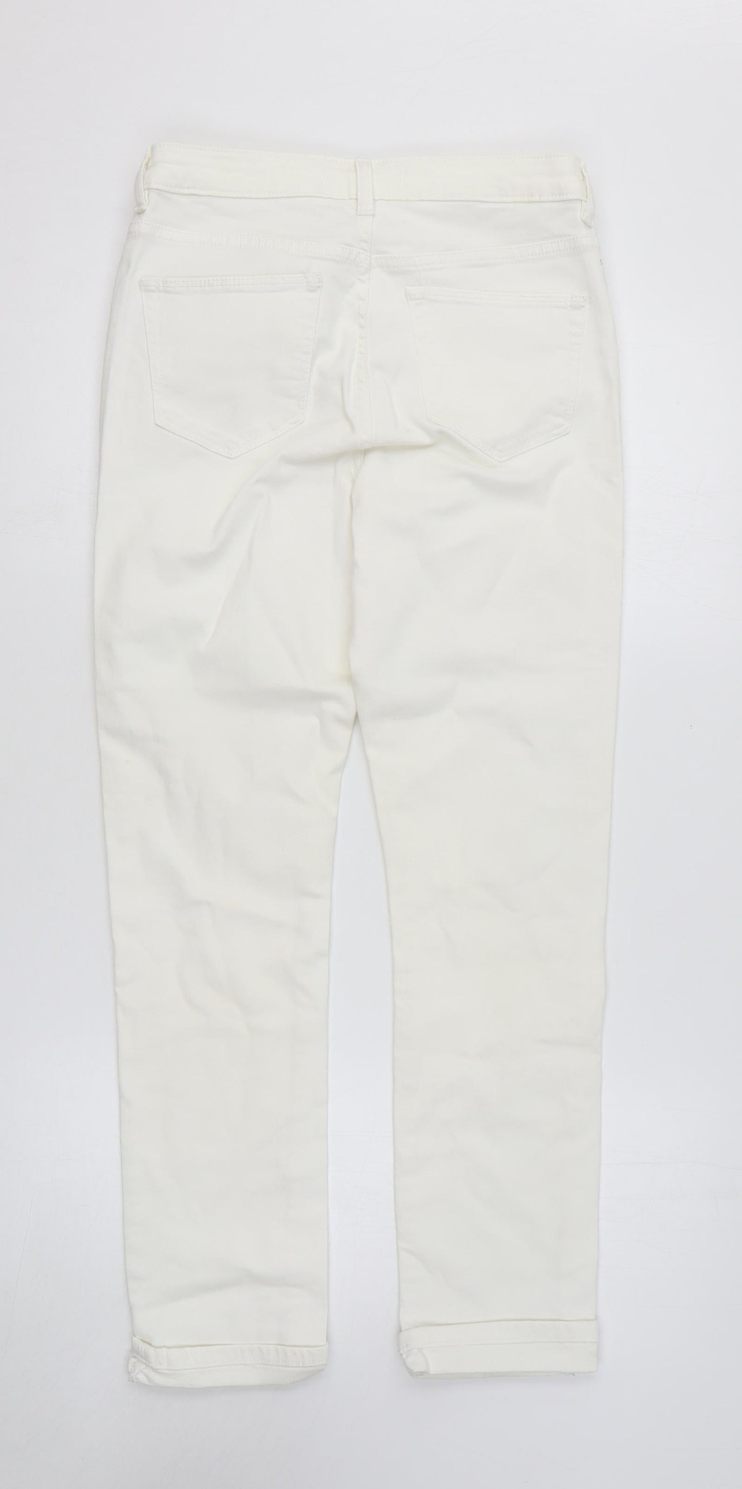 Womens UK Size 8 Wallis Regular Fit Skinny White Jeans