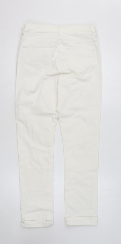 Womens UK Size 8 Wallis Regular Fit Skinny White Jeans