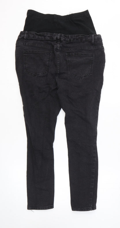 Boohoo Womens Black Cotton Skinny Jeans Size 10 L25 in Regular Button