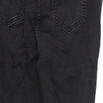 Boohoo Womens Black Cotton Skinny Jeans Size 10 L25 in Regular Button