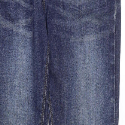 Zara Womens Blue Cotton Skinny Jeans Size 6 L27 in Regular Zip