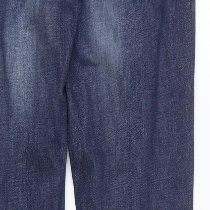 Zara Womens Blue Cotton Skinny Jeans Size 6 L27 in Regular Zip