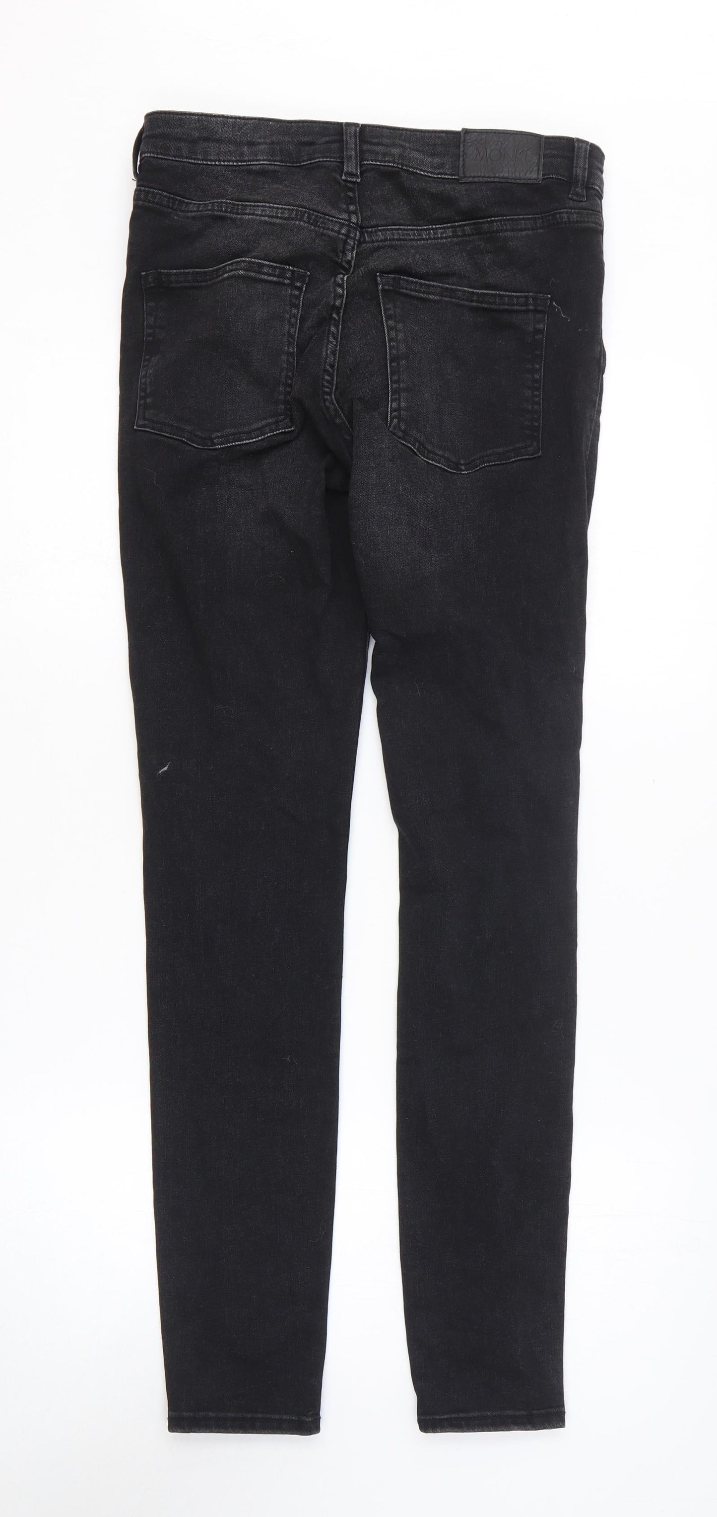 Preworn Womens Black Cotton Skinny Jeans Size 30 in L29 in Regular Zip