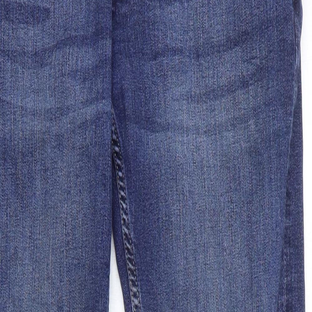 Denim & Co. Womens Blue Cotton Skinny Jeans Size 32 in L32 in Regular Zip