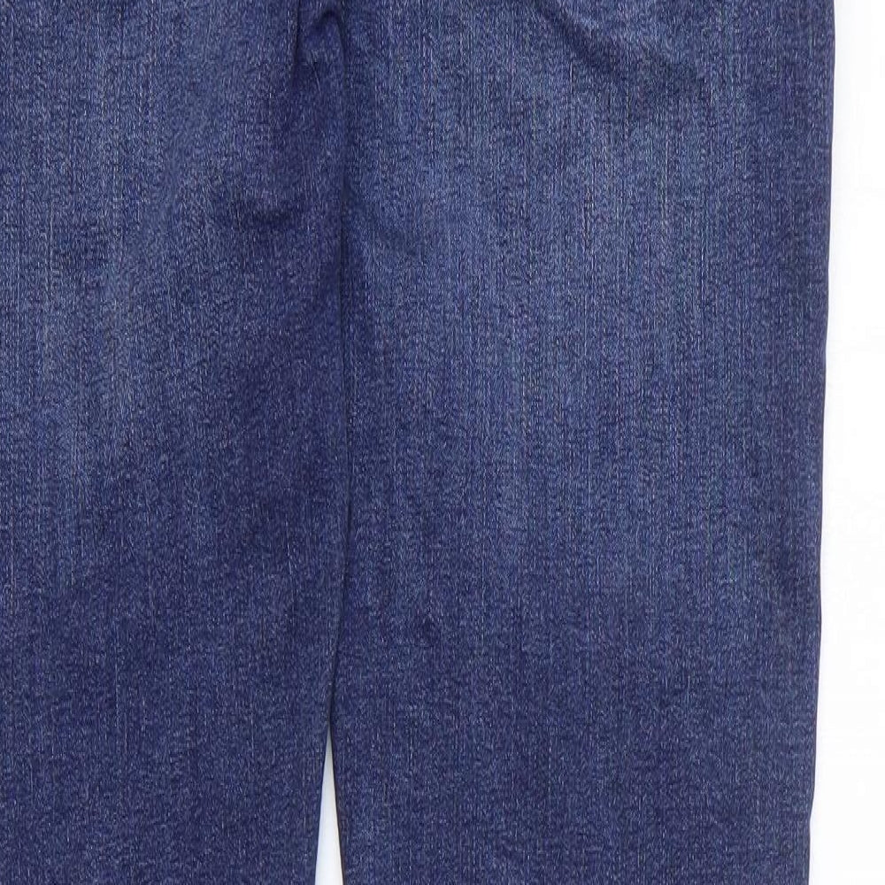 Denim & Co. Womens Blue Cotton Skinny Jeans Size 32 in L32 in Regular Zip