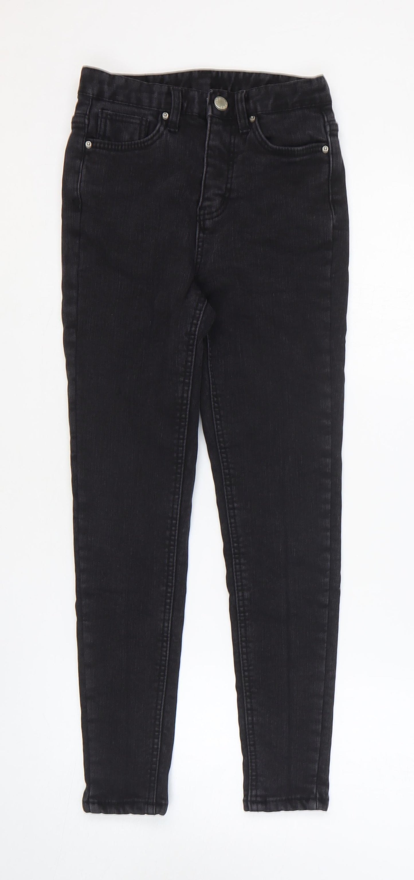 Womens UK Size 25 in Preworn Regular Fit Skinny Black Jeans